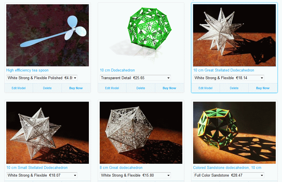 My 3D printing Webshop