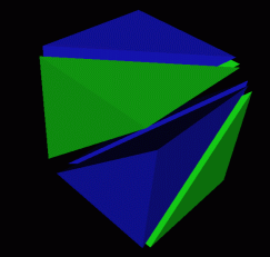 Cube into tetrahedra