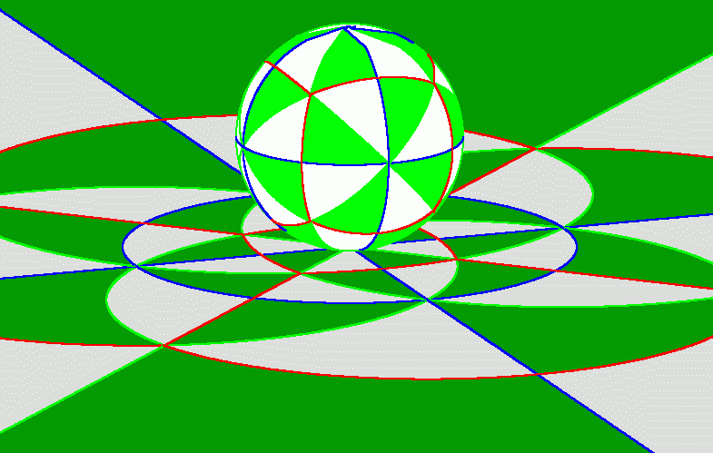 Stereographic projection of cubic tesselation