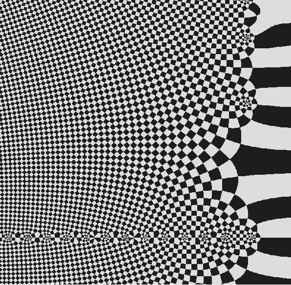 Checkerboard animation of Riemann Zeta